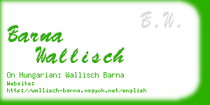 barna wallisch business card